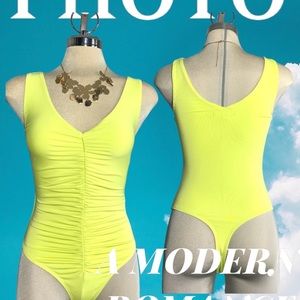 FOREVER 21 Gorgeous Sexy Green Yellow Body Suit Or Swimsuit Size S